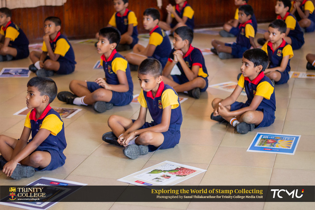 Stamp workshop for juniors of Trinity College, Kandy